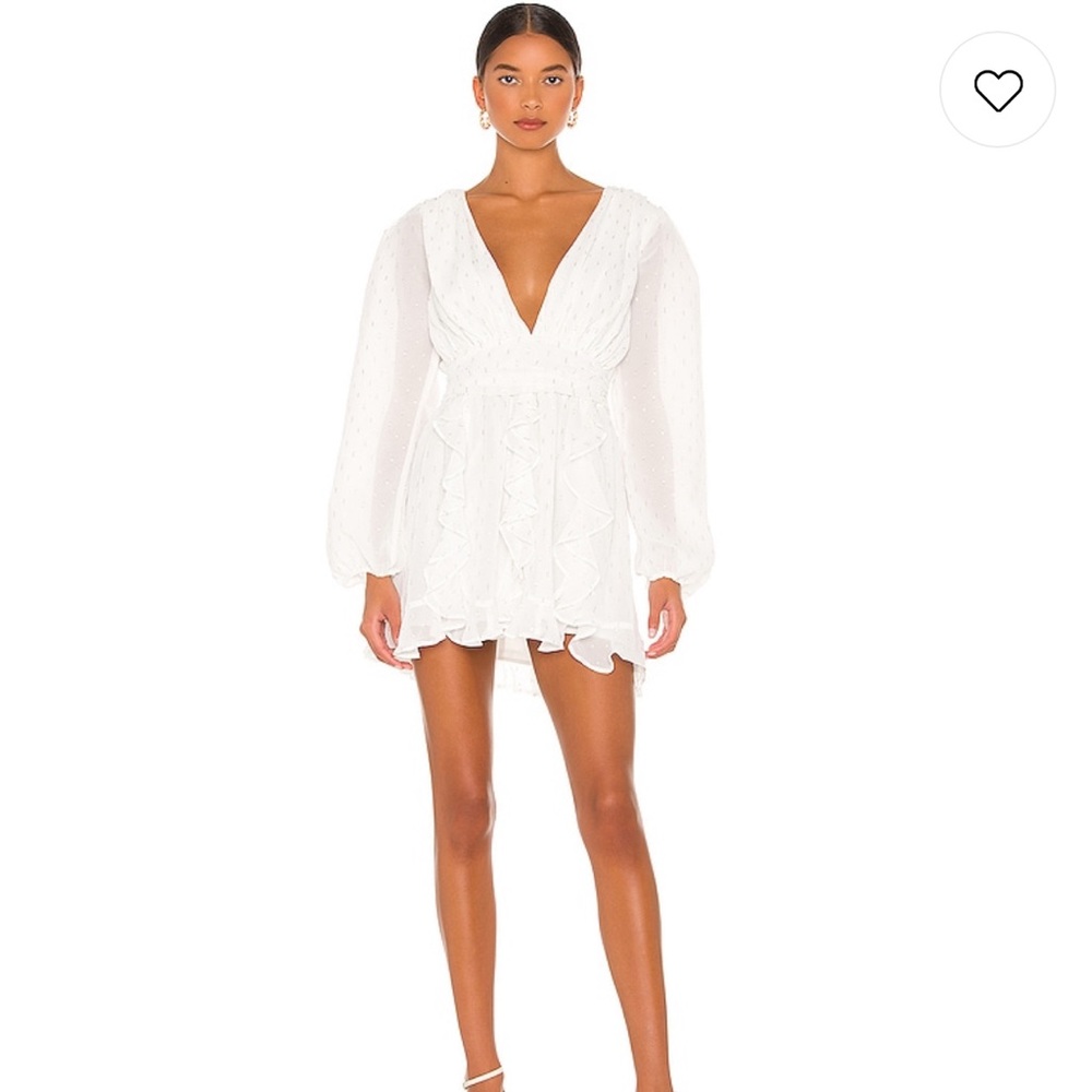 NBD Anya Mini Dress in White & Silver